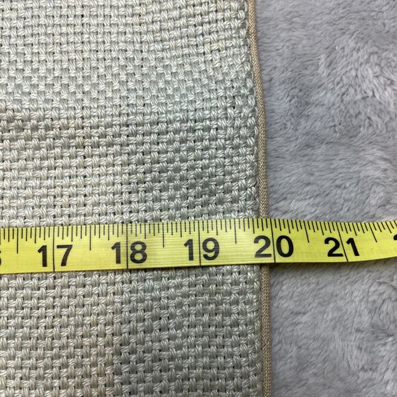 Pottery Barn Pillow Cover Square 20x20 Seagrass Linen Textured Zipper Neutral - Picture 7 of 7